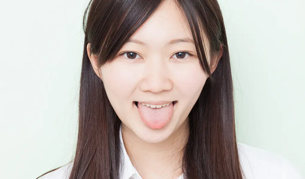 頬や舌に跡がつく